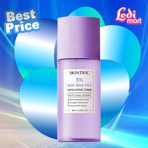 Jual Original ORIGINAL SKINTIFIC 5% AHA BHA PHA Exfoliating Toner 80ml ...