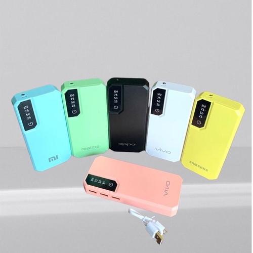 Jual POWERBANK MACARON MAH PUTIH HITAM PINK KUNING HIJAU