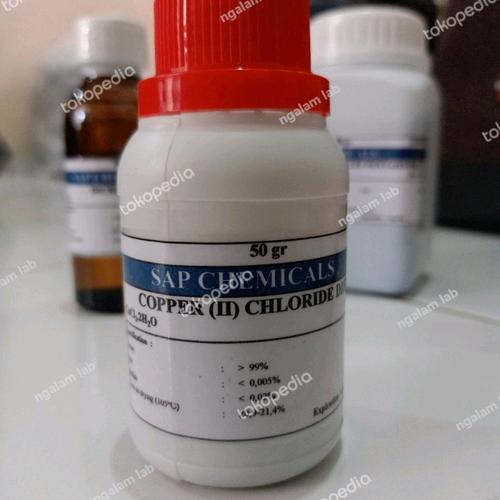 Jual copper II chloride dihydrate,coper 2 chloride dihydrate pa 50gr