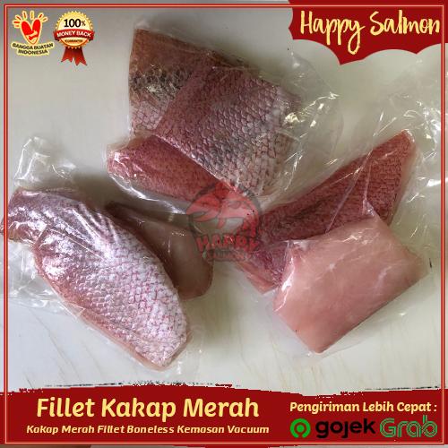Jual Ikan Kakap Merah Fillet Kemasan 500gr - Kakap Merah (Red Snapper ...