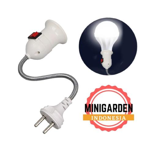 Jual FITTING LAMPU FLEXIBLE steker adapter converter saklar on off ...