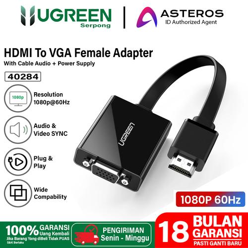 Jual Kabel Converter HDMI To VGA Female UGREEN For PC Laptop TV