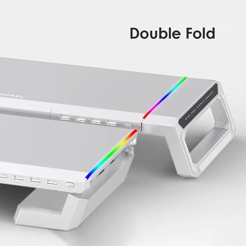 Jual Computer Notebook Monitor Stand Riser RGB Light Mount Tabletop ...