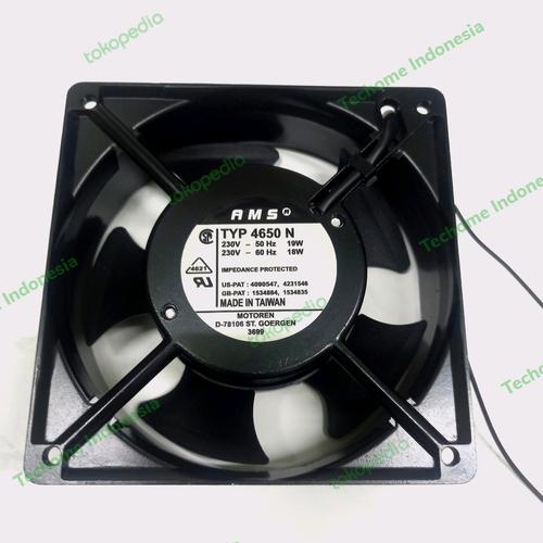 Jual Cooling Fan AC 230v 12x12x3.8cm AMS Sleeve Bearing Exhaust Kipas ...