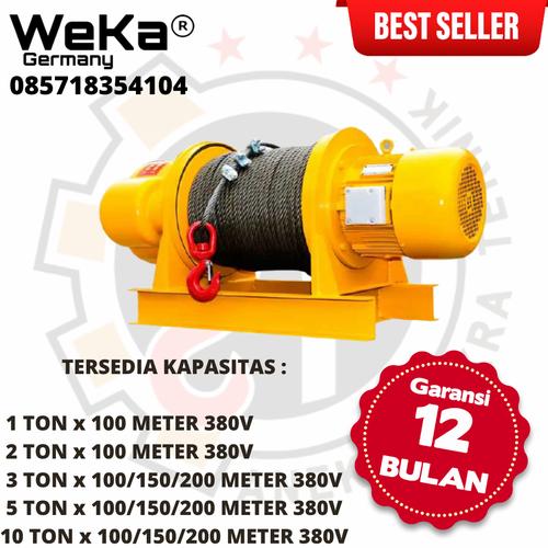 Jual Electric winch rope 3 ton x 200 meter WEKA GERMANY Jakarta Pusat