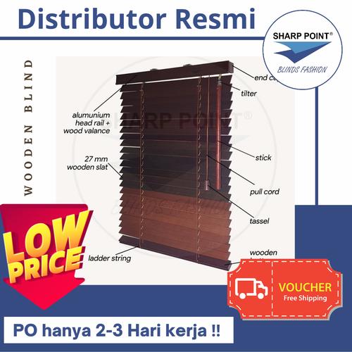 Jual Blind / Krey Kayu / Horizontal Blind / Wooden Blind 27