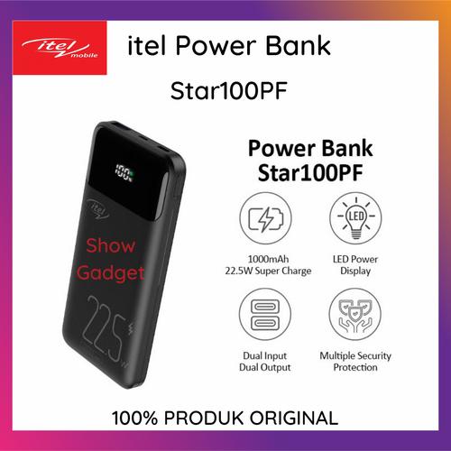 Jual itel Original Power Bank Star100PF mAh Fast Charging