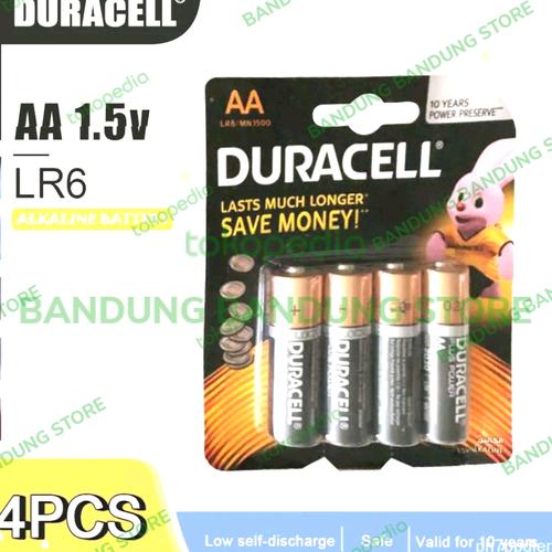 Jual DURACELL AA R6 1,5V ALKALINE 4X BATERAI BATRE ALKALINE AA UM-3 ...