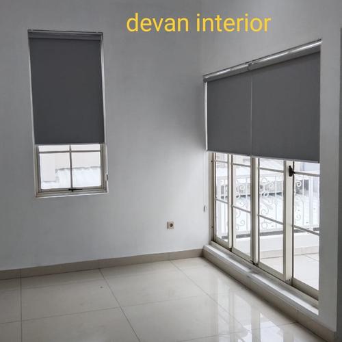Jual Roller blinds chain system standard murah harga permeter