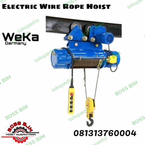 Wire Rope Boss Jual Electric Wire Rope Hoist 10 Ton x 12 Meter weka germany - Jakarta ...