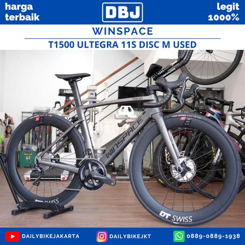 FULLBIKE SEPEDA ROADBIKE WINSPACE T1500 ULTEGRA 8020 DISCBRAKE M USED di  Daily Bike Shop_new Tokopedia