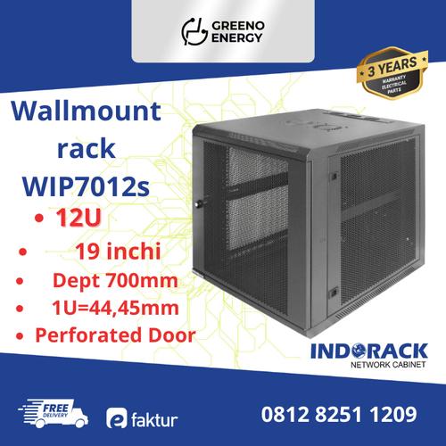 Jual INDORACK Wallmount Rack 12U Depth 700mm Rak Server Modem Wifi ...