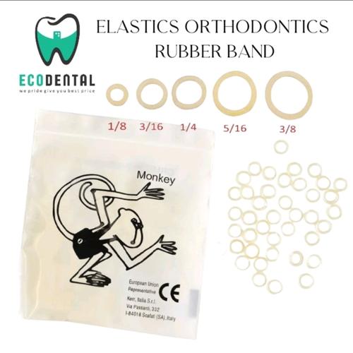 Jual Dental Orthodontic Elastics Karet Elastik Ortho Ormco Style Isi 100pc 1/8" Chipmunk, 6
