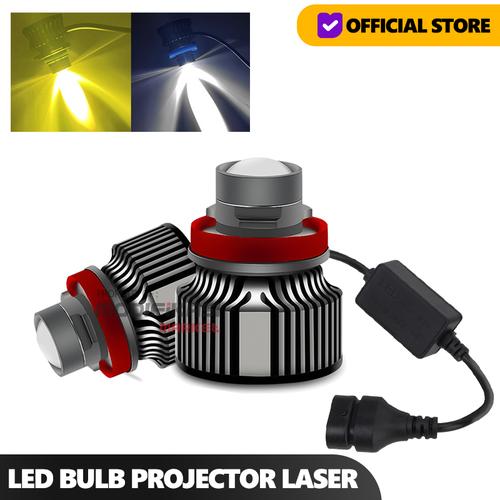 Jual LAMPU LED LASER PROJECTOR H11 H8 H9 9006 HB4 H7 40 WATT 2 WARNA 1224V H8/H9/H11