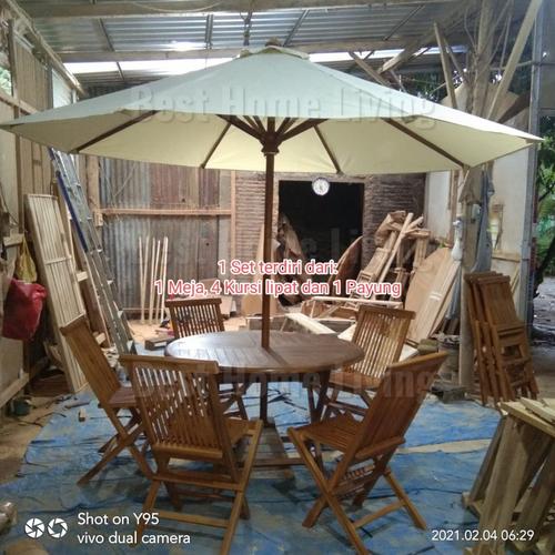 Jual Meja Payung Taman Rooftop dengan Pemberat Payung / Umpak - Kain ...