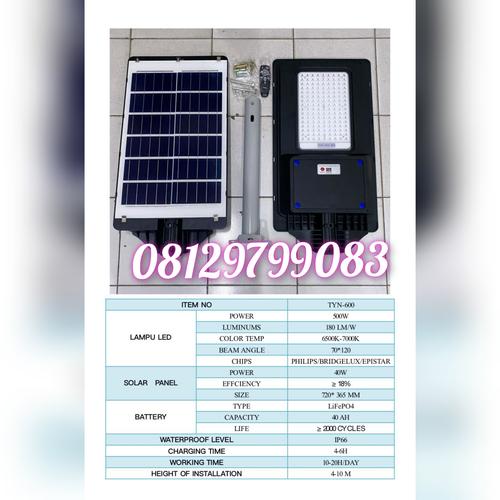 Jual lampu led pju jalan 500w 500 w solar sel cel panel surya - SOLAR ...