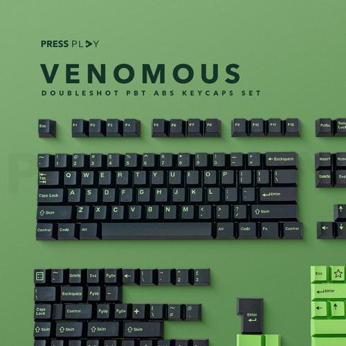 Promo VENOMOUS PBT ABS Doubleshot Keycaps Keycap Set by Press Play