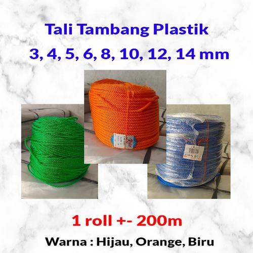 Jual Tali Tambang Plastik Rido 3, 4, 5, 6, 8, 10, 12, 14 mm +-200Meter ...