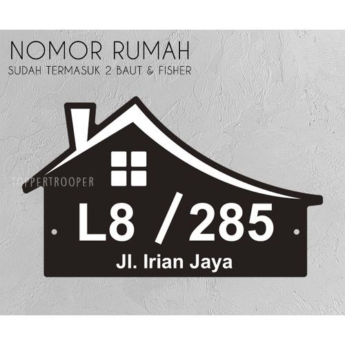 Jual NOMOR RUMAH BAHAN ACRYLIC / LASER CUTTING AKRILIK NOMER RUMAH ...