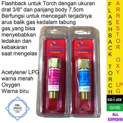 Jual Flashback arrestor stang torch Oxygen, Acetylene/LPG (HARGA 1 SET