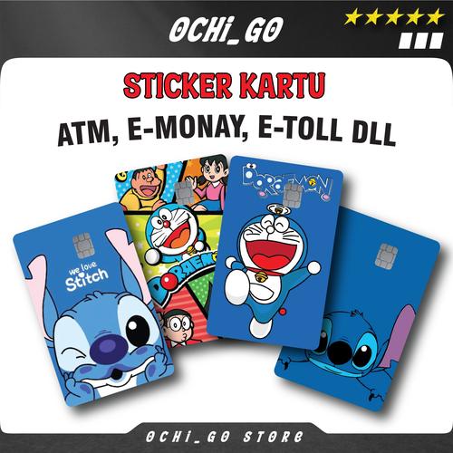 Jual Sticker Kartu Atm Skin Card Kartun Doraemon lucu Emoney Flazz E ...