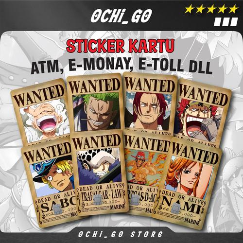 Jual Stiker Garskin Kartu Atm Skin Card One Piece luffy Emoney Flazz E ...