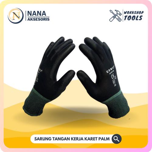 Jual Sarung Tangan Karet Palm Fit Glove Mekanik Motor Hitam Safety