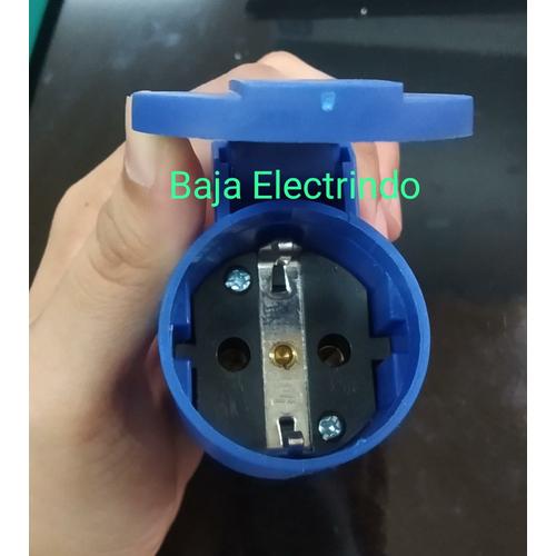 Jual Industrial Plug Mounting FEMALE 2 POLE Waterproof 16A/250V type ...
