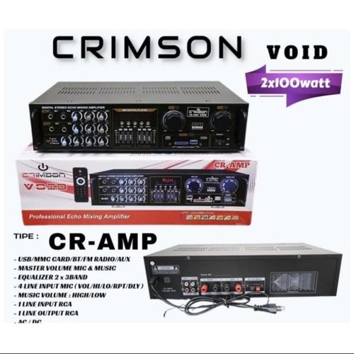 Jual Amplifier Ampli Karaoke 200 watt Crimson CR AMP VOID Bluetooth USB