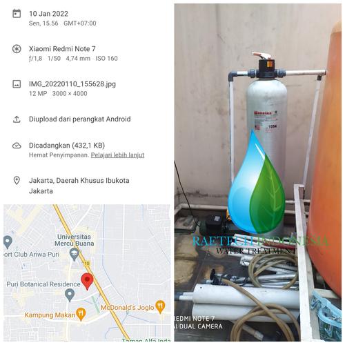 Jual FILTER AIR / TABUNG FRP 1054 / PLUS INSTALASI/PEMASANGAN