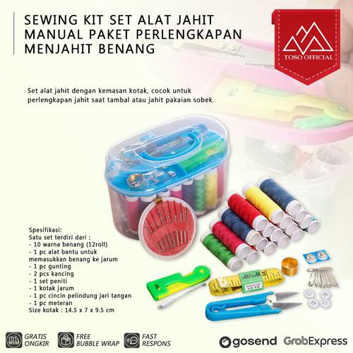 Jual SEWING KIT SET ALAT JAHIT MANUAL PAKET PERLENGKAPAN MENJAHIT