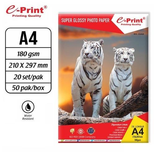 Jual SUPER GLOSSY PHOTO PAPER A4 180 GSM KERTAS FOTO Kota Banjarmasin