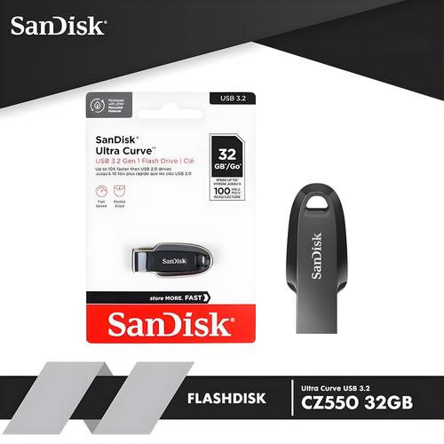 USB SanDisk CZ550 Ultra Curve 32Gb USB3.2 Flash Drive (Màu xanh dương