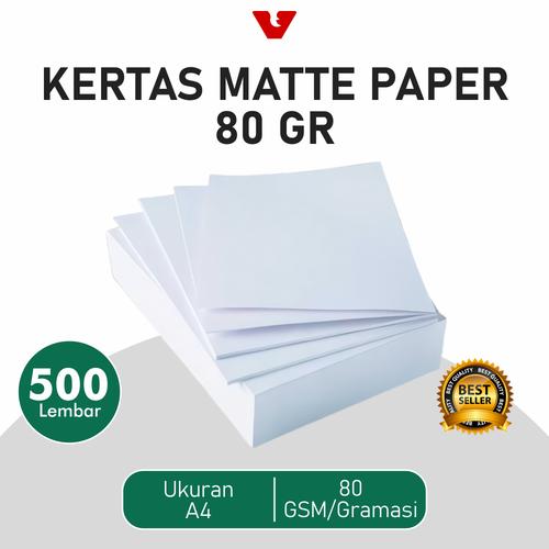 Jual Kertas Matte Paper 80 Gsm/Gram Ukuran A4 500 Lembar Kota