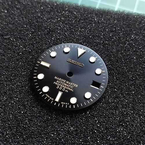 Silber Goldener Rand Weiß Schwarz Uhr Handpassbar Für SKX 4R35