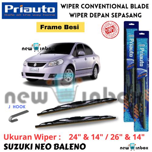 Jual Wiper Priauto Conventional Blade Suzuki Neo Baleno 24"&14" / 26