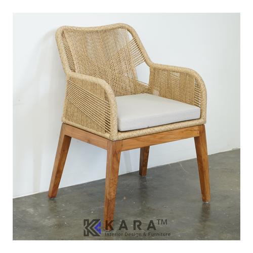 Jual Kursi Makan Rona Anyaman Tali Rope / Kursi Rias / Kursi Cafe ...