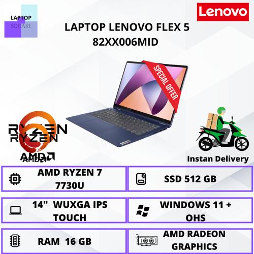 Jual Laptop Lenovo FLEX 82XX006MID AMD Ryzen 7730U RAM 16GB