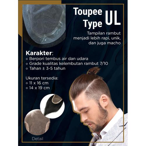 toupee wig pria UNDERCUT rambut palsu REAL asli human hair UL 11 di  Master Ramah Tokopedia