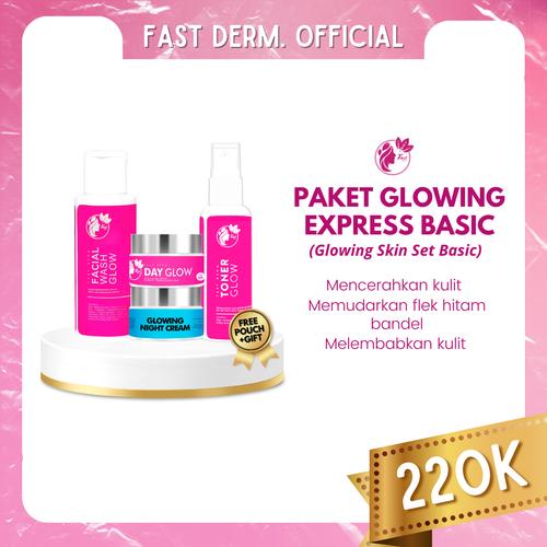 Jual FAST DERM PAKET GLOWING EXPRESS BASIC FREE POUCH & GIFT - Kab ...