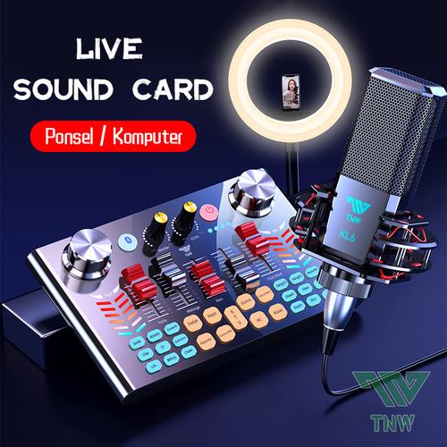 Jual TNWV18 Sound Card Bluetooth Live Mixer untuk Live streaming