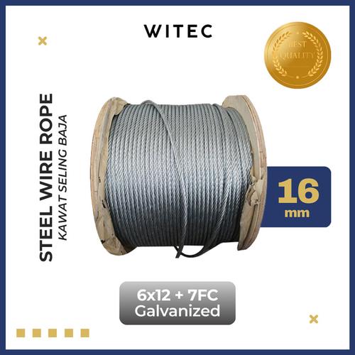 Jual Wire Rope Galvanized / Kawat Seling Baja Galvanis 16mm 6x12 HC ...