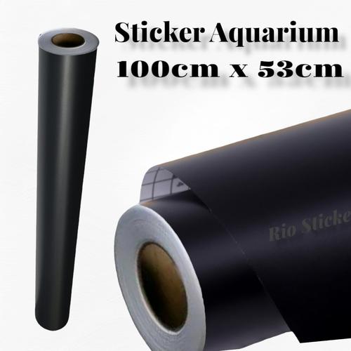 Jual Sticker hitam doff background Aquarium skotlet motor 100cm x 53cm