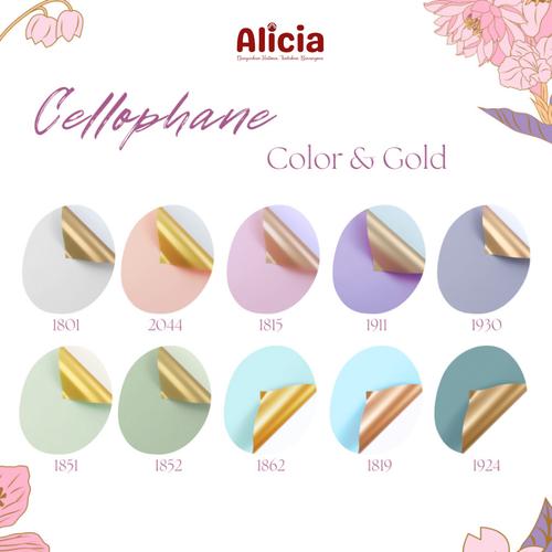 Jual [Lembaran] Kertas Cellophane Buket Bunga [ Color & Gold ] Flower ...