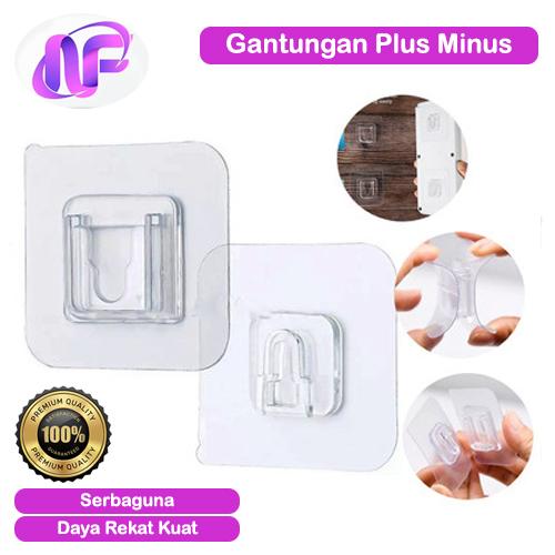Jual Gantungan Tempel Dinding Plus Minus Socket Hook Nano Set Serbaguna ...