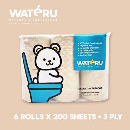 Jual Tisu Toilet bambu Wateru 6 Rol pcs / Premium Tissue 6 Roll 3 ply Aman - Jakarta Barat ...