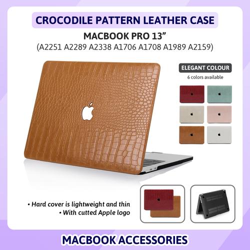ALL MACBOOK PRO 13 INCH Case Leather Crocodile Hard Shell Motif  Black, A2289 di Hahastore Id Tokopedia