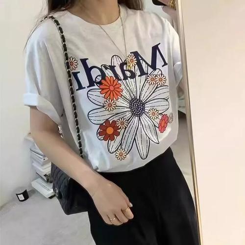 DAIRIKU Flower Cross Em Shirt やみつき Mサイズ