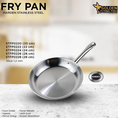 Jual Golden Flying Fish - Fry Pan 20cm Stainless Harden Steel Anti ...
