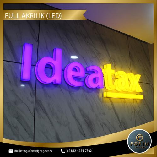 Jual Custom Huruf Timbul Acrylic Dengan Lampu LED / 3D Letter Sign